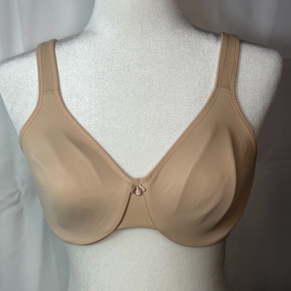 DELIMIRA Women's Minimizer Bra 32D Full Coverage Unlined Underwire Beige NWT